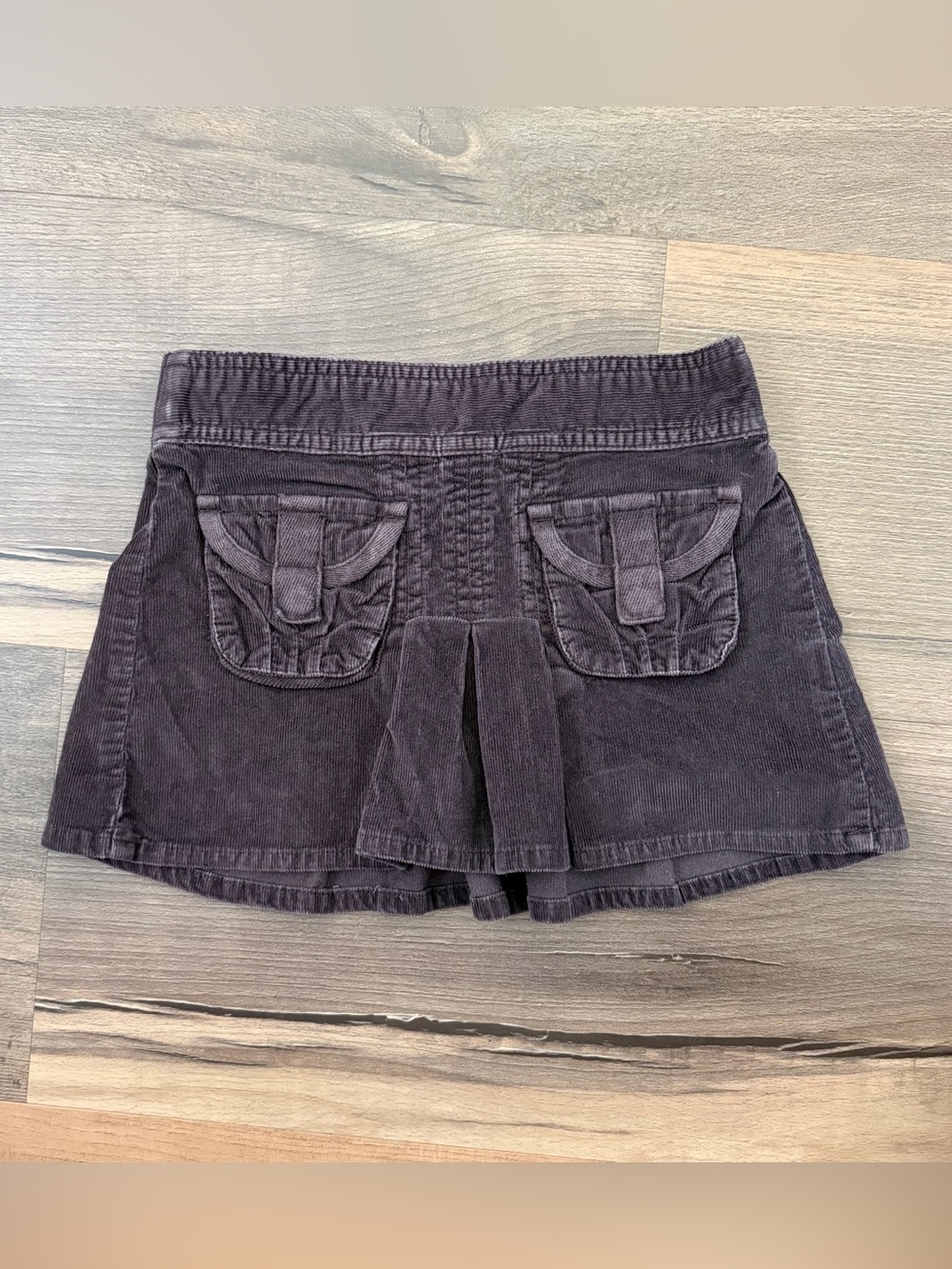 Vintage Y2K '06 Old Navy Brown Corduroy Pleated Skirt Size 5